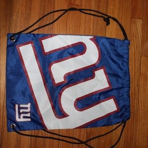New York giants polyester draw string bag